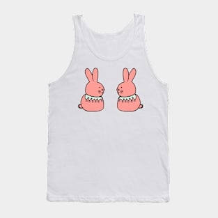 Rose Pink Bunny Rabbit Duo Tank Top